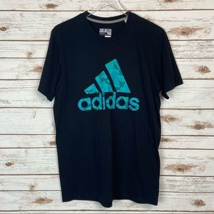 Adidas Graphic T-Shirt Camo Blue Green Camouflage